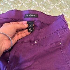 White House Black Market Vibrant Purple Skinny Jeans